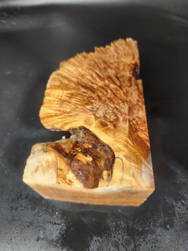 Clear Stabilized Burl Maple Bottle Stopper Blank — photo 2