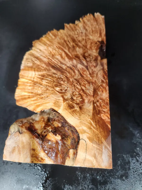 Clear Stabilized Burl Maple Bottle Stopper Blank — photo 4