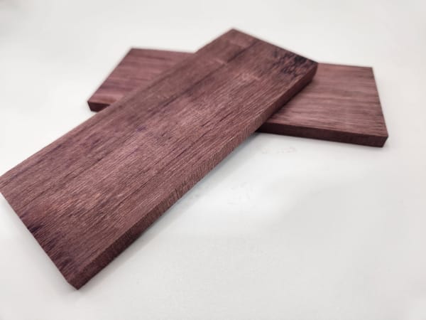 Purpleheart Knife Scales – Raw Purple Heart Wood for Knife Handles 5x2x0.25