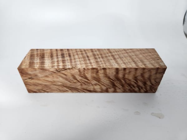 Stabilized Maple Knife Handle Block –Hidden Tang Handles for Knives (1.5x1.5x6)