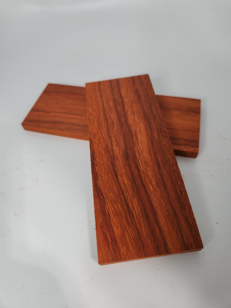 Natural Padauk Wood Knife Scales Handle Blanks 5x1.5x0.25 Knifemaking