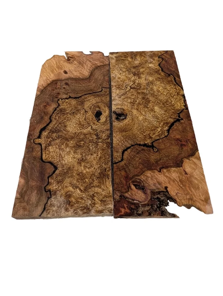 Exhibition Grade Stabilized Spalted Maple Knife Handle Scales (5x2x0.25)
