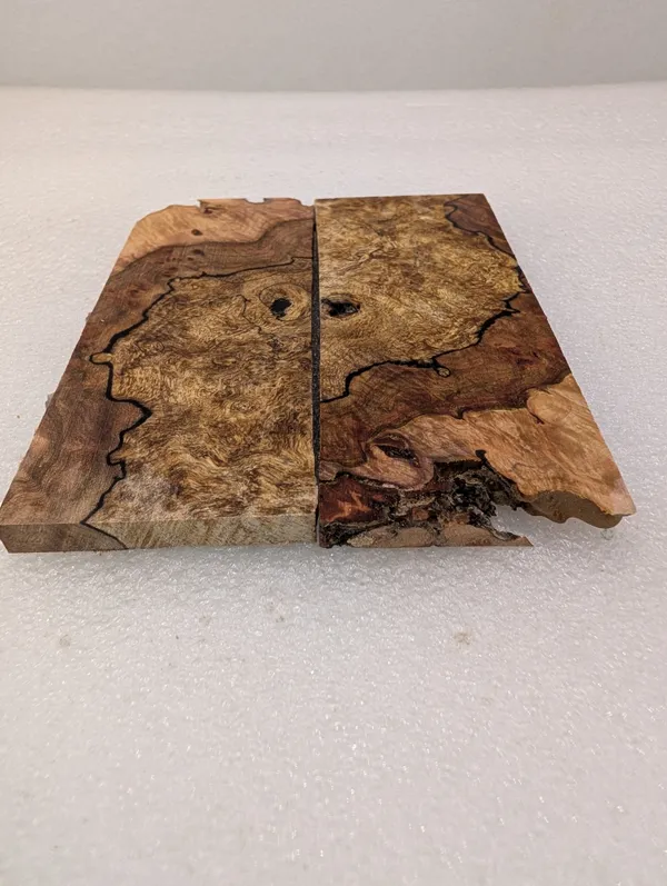 Exhibition Grade Stabilized Spalted Maple Knife Handle Scales (5x2x0.25) — photo 4