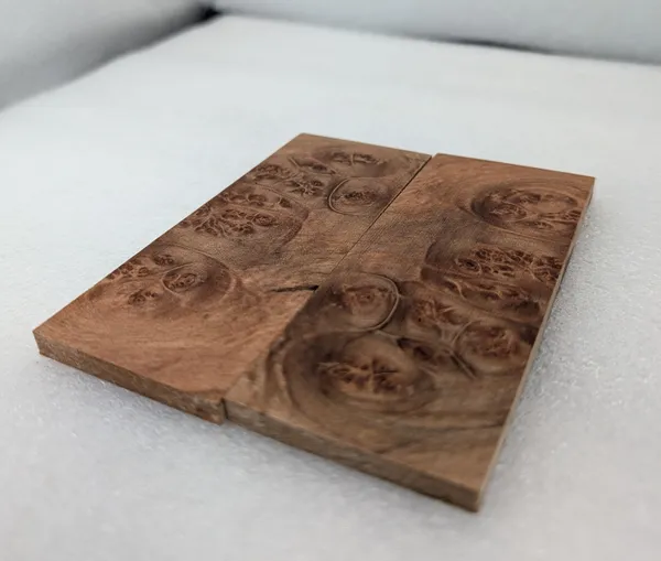 Clear Stabilized Burl Maple Knife Scales — photo 3