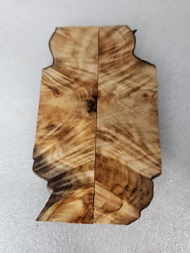 Stabilized Cottonwood Burl Knife Handle Scales (5x1.5x0.25)