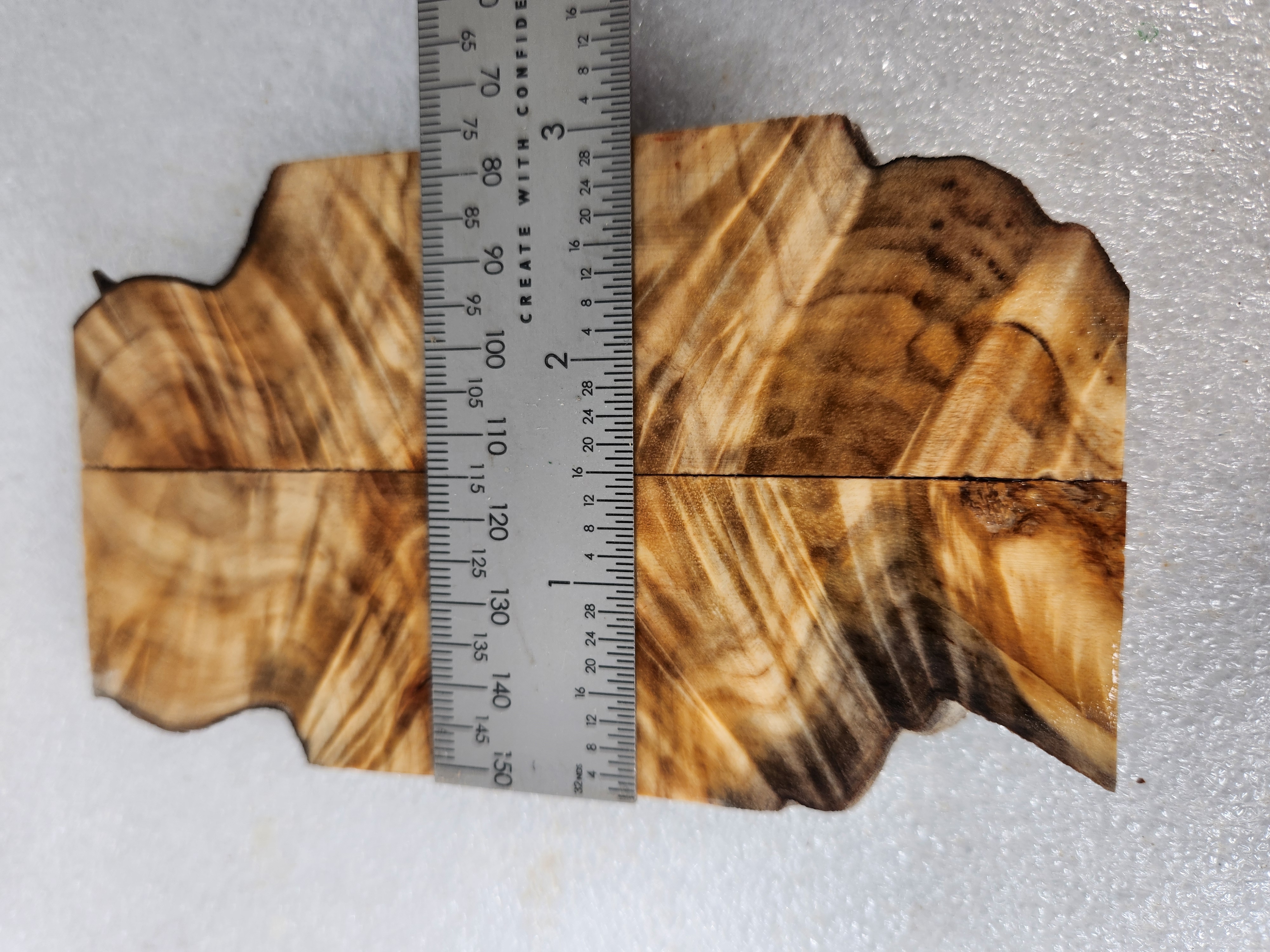 Clear Stabilized Burl Cottonwood Knife Scales — photo 2