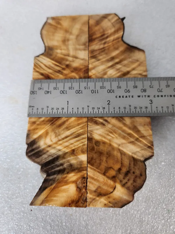 Clear Stabilized Burl Cottonwood Knife Scales — photo 2