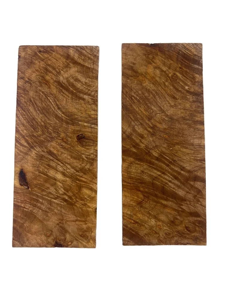 Stabilized Quilted Maple Knife Handle Scales (5x2x0.25)