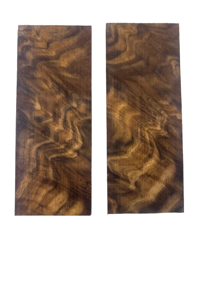 Natural Claro Walnut Burl Wood Scales (5x2x0.25)
