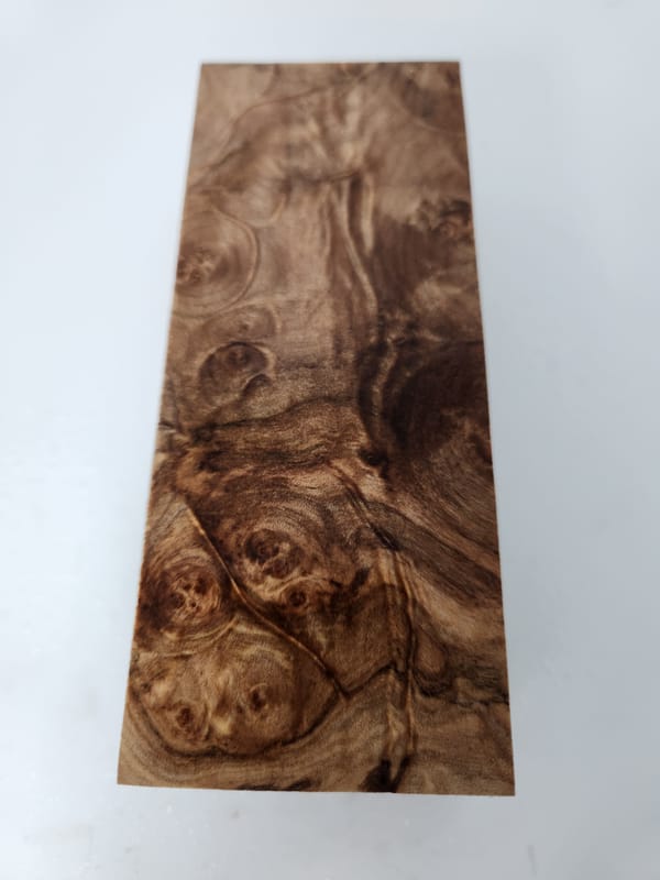 Clear Stabilized Burl Maple Handle Block