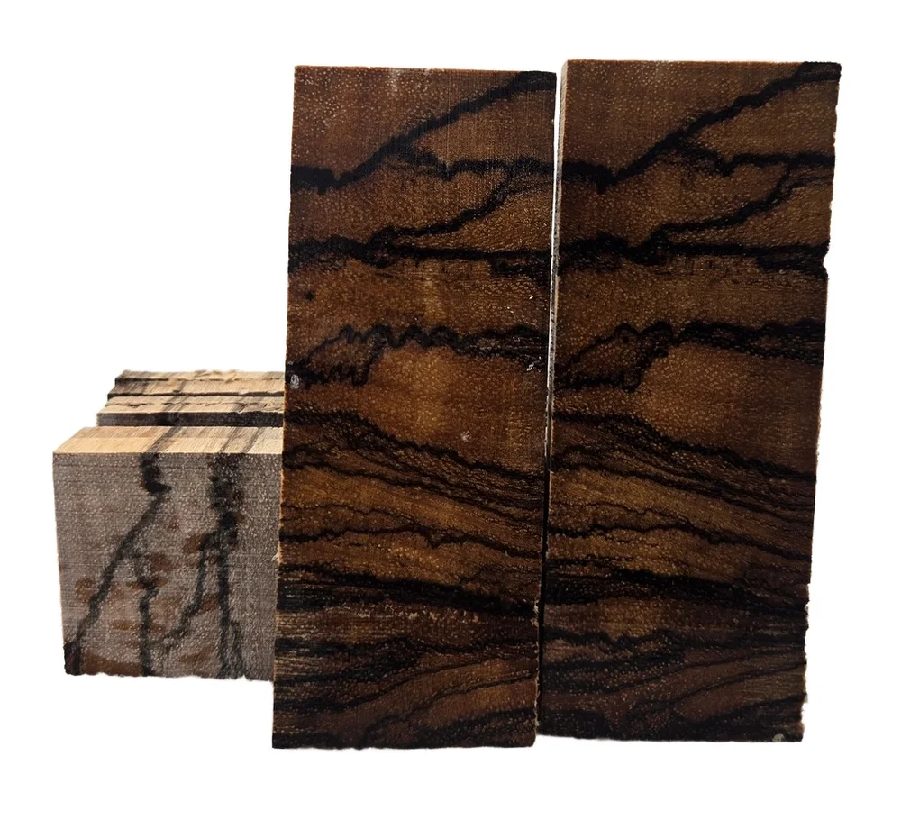 Premium Stabilized Zebrawood Knife Scales (4.5x1.75x0.375)