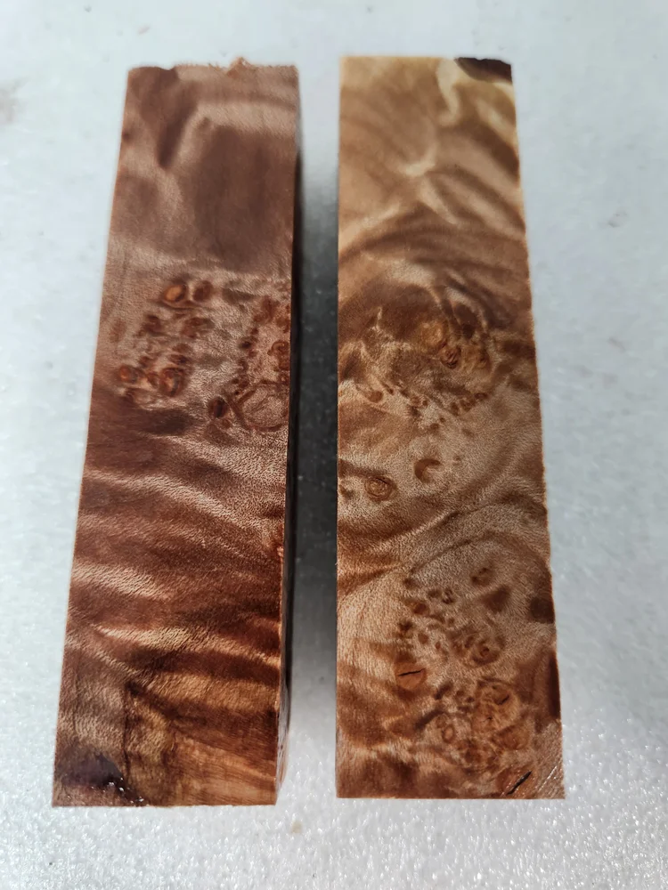 Clear Stabilized Burl Maple Pen Blank Kit