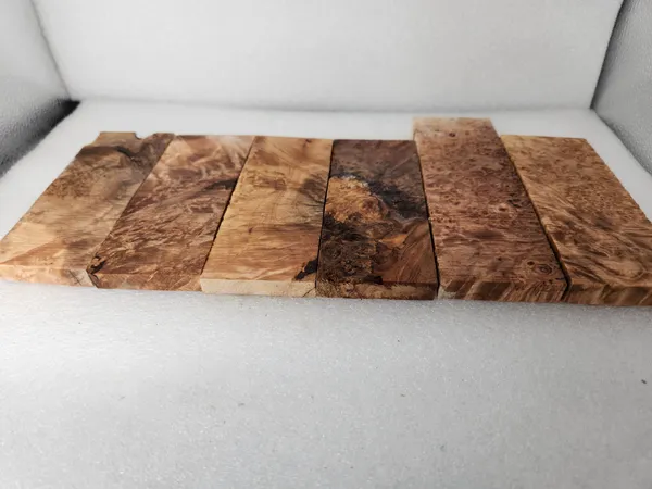 Clear Stabilized Burl Maple Knife Scales Kit — photo 2