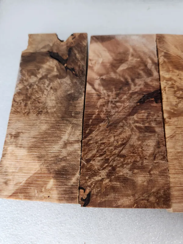 Clear Stabilized Burl Maple Knife Scales Kit — photo 5