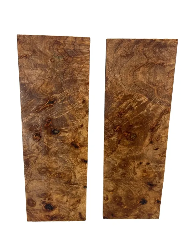 Midnight Black Dyed Stabilized Maple Burl Scale Set (6x2x0.25) — photo 3