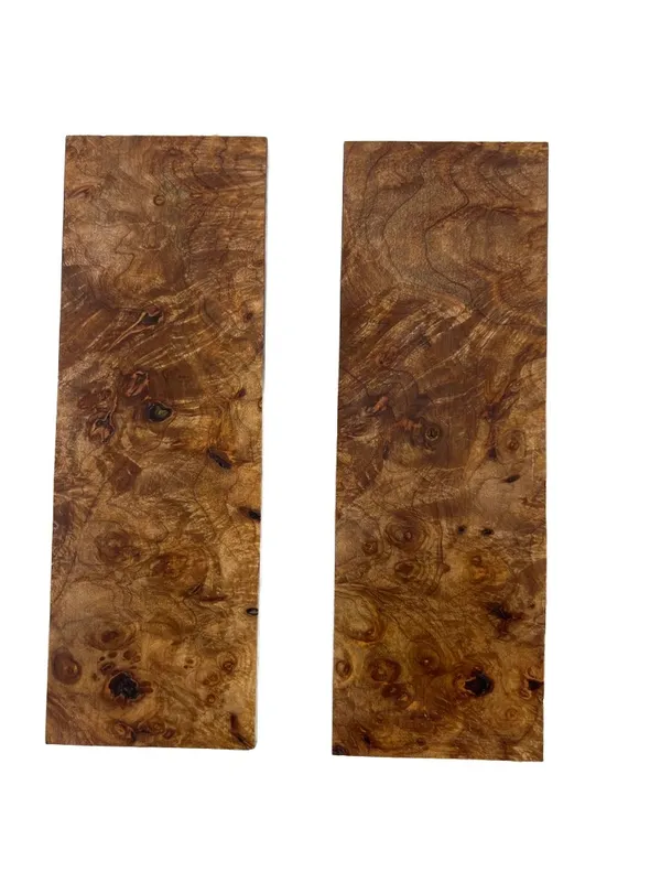 Midnight Black Dyed Stabilized Maple Burl Scale Set (6x2x0.25) — photo 2