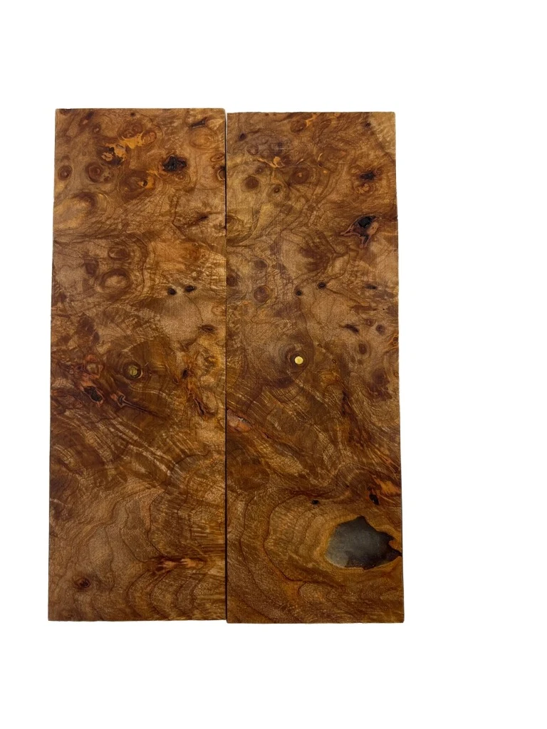 Midnight Black Dyed Stabilized Maple Burl Scale Set (6x2x0.25)
