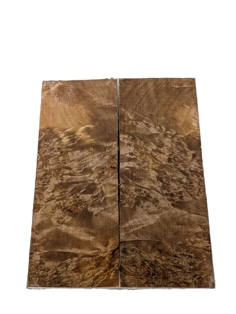 Bookmatched Stabilized Maple Burl Handle Material (5x2x0.25)