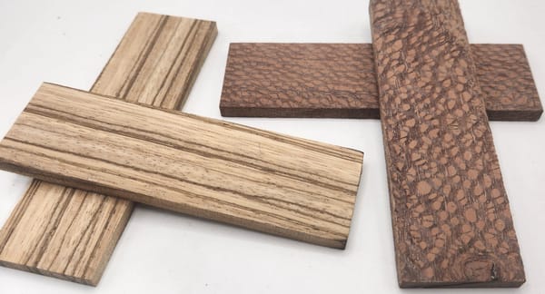 Stabilized Bookmatched Leopardwood + Zebrawood Knife Scales