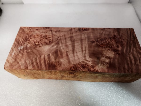 Clear Stabilized Burl Maple Handle Block — photo 3