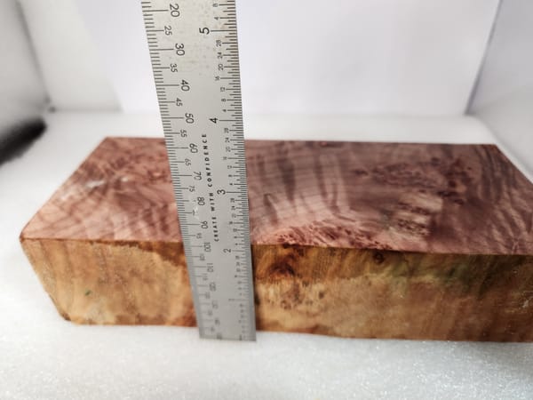 Clear Stabilized Burl Maple Handle Block — photo 5