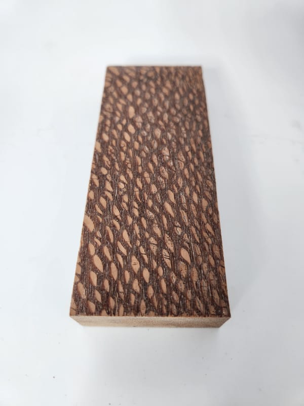 Clear Stabilized Leopardwood Handle Block