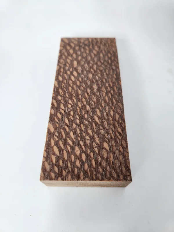 Clear Stabilized Leopardwood Handle Block