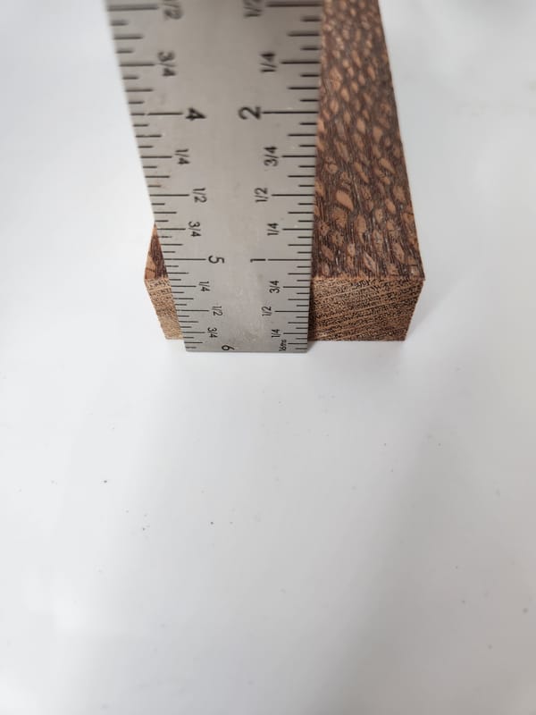 Clear Stabilized Leopardwood Handle Block — photo 3
