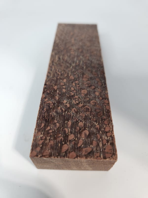 Clear Stabilized Leopardwood Handle Block