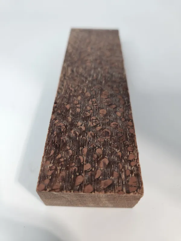 Clear Stabilized Leopardwood Handle Block