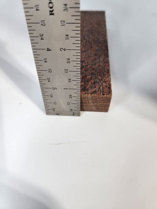 Clear Stabilized Leopardwood Handle Block — photo 2