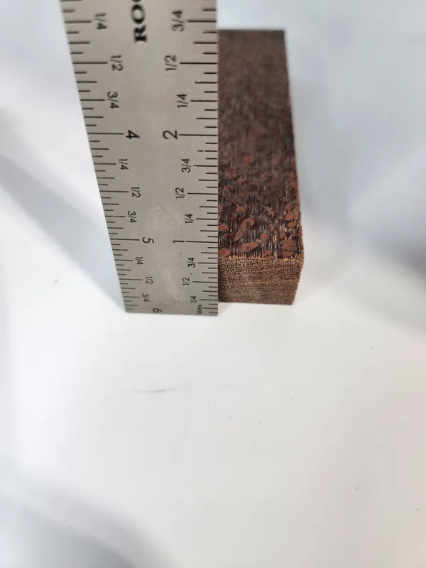 Clear Stabilized Leopardwood Handle Block — photo 2