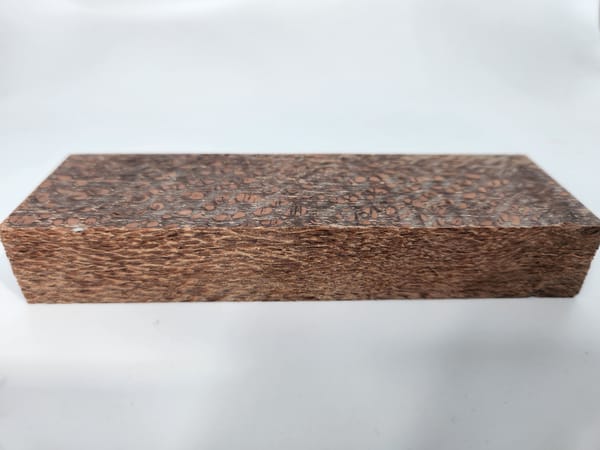 Clear Stabilized Leopardwood Handle Block — photo 3