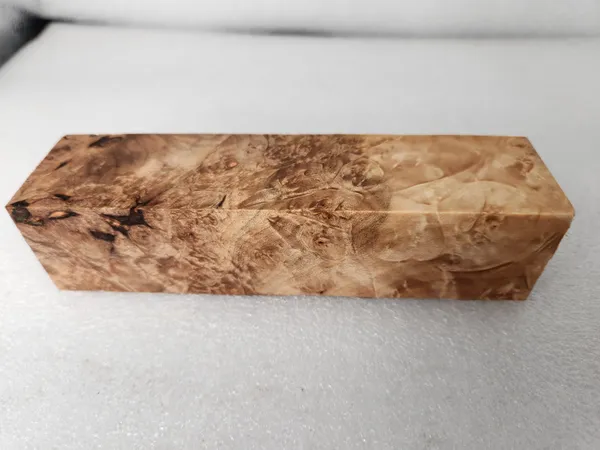 Clear Stabilized Burl Maple Handle Block — photo 2
