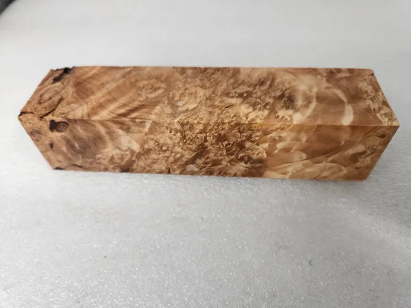 Clear Stabilized Burl Maple Handle Block — photo 3