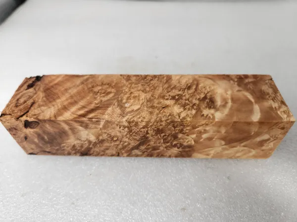 Clear Stabilized Burl Maple Handle Block