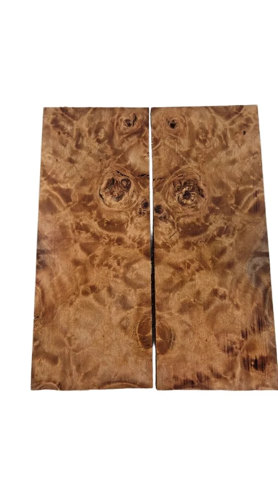 Matched Pair Stabilized Maple Burl Knife Scales (5x2x0.25)