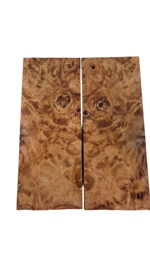Matched Pair Stabilized Maple Burl Knife Scales (5x2x0.25)