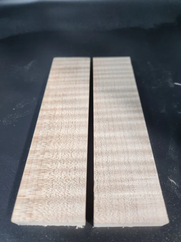Clear Stabilized Maple Knife Scales Bookmatched — photo 2
