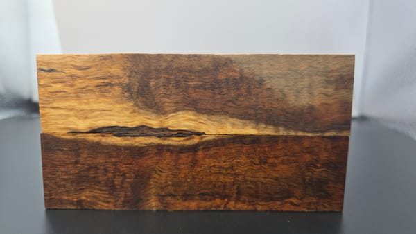 Clear Stabilized Curly Koa Knife Scales Bookmatched — photo 5
