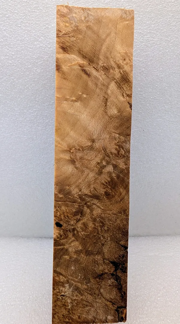 Rare Stabilized Maple Burl Knife Handle Set (6x1.5x1.5) — photo 1