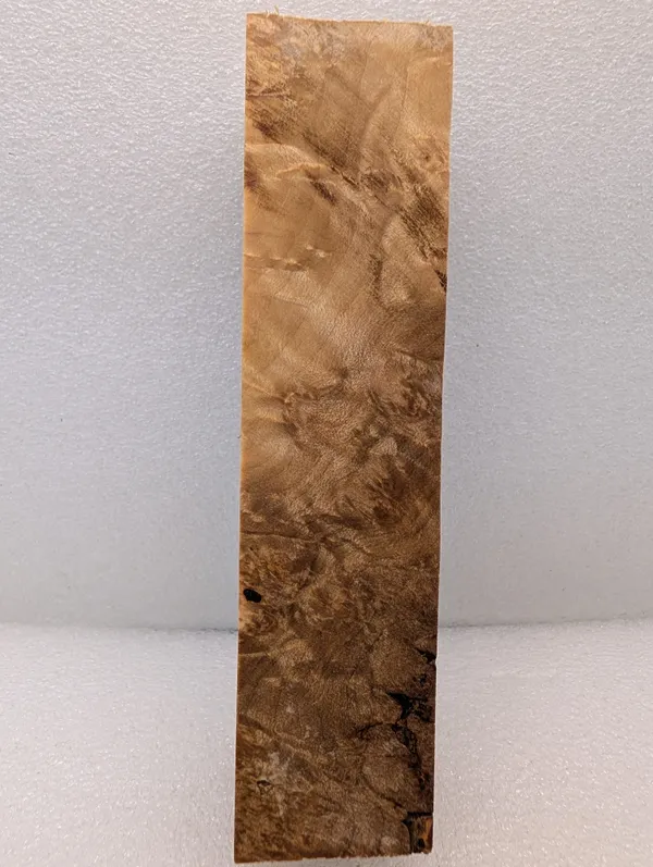 Rare Stabilized Maple Burl Knife Handle Set (6x1.5x1.5) — photo 3