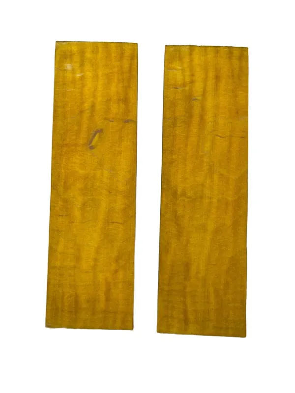 AAA Stabilized Aztec Gold Dyed Curly Maple Knife Scales (5.5x1.625x0.25) — photo 3