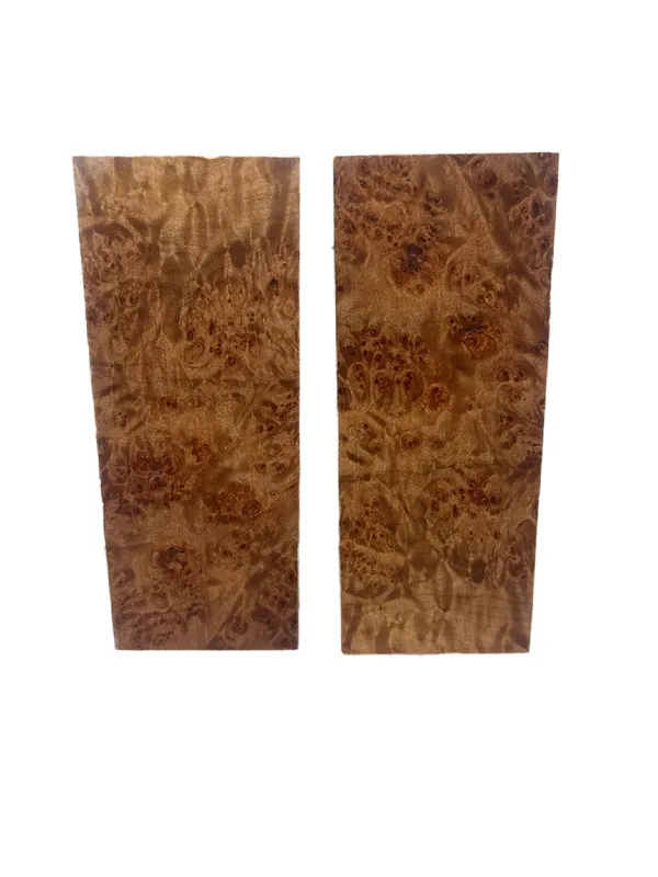 Stabilized Maple Burl Wood Scales (5x2x0.375) — photo 2