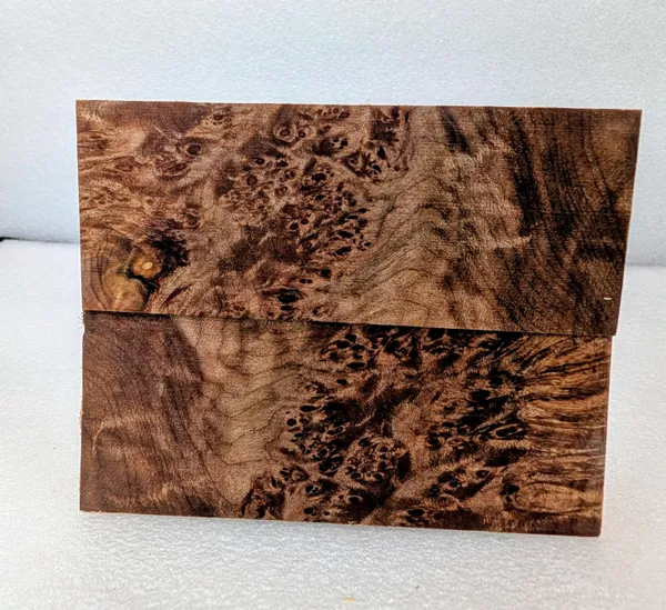 Clear Stabilized Burl Maple Knife Scales