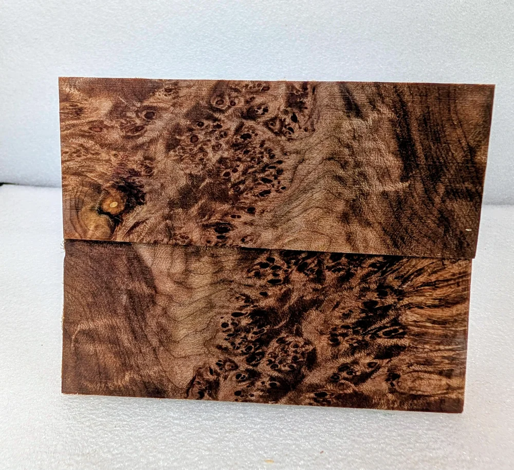 Clear Stabilized Burl Maple Knife Scales