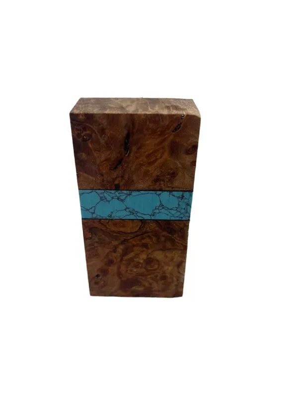 Premium Stabilized Maple Burl Knife Handle Block (3.75x1.875x1) — photo 2