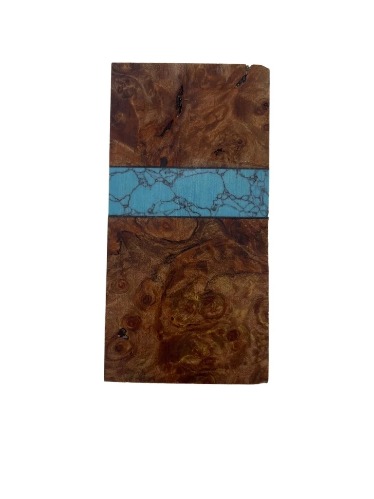 Premium Stabilized Maple Burl Knife Handle Block (3.75x1.875x1)