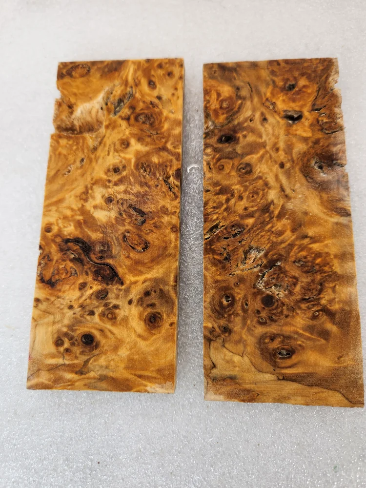 Stabilized Cottonwood Burl Handle Material (5x2x0.25)