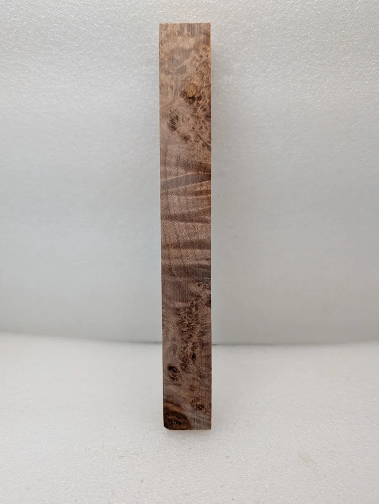 Exhibition Grade Stabilized Maple Burl Pen Blank (8.5x1x0.92)